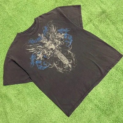Camiseta negra vintage Y2K Miami Ink tatuaje estampado por todas partes talla: XL Foto 1 de 3