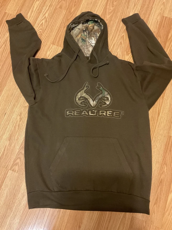 Realtree Hoodie w/Realtree Antler Logo Sz.XL( chest 50  length 31 )Brown - Image 1 of 3