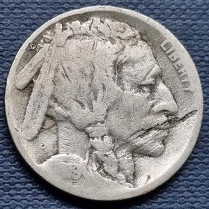 1919 S Buffalo Nickel - ERROR - Lamination Error - Circulated #94562 - Picture 1 of 2