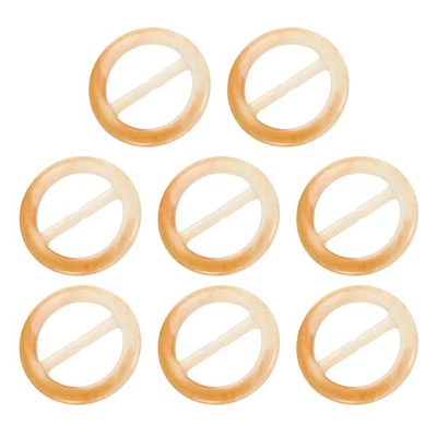 8 Piezas Clips para Camiseta, 35mm (1-3/8") Redondo Resina Bufanda Anillo Ropa, Marrón Claro Foto 1 de 4
