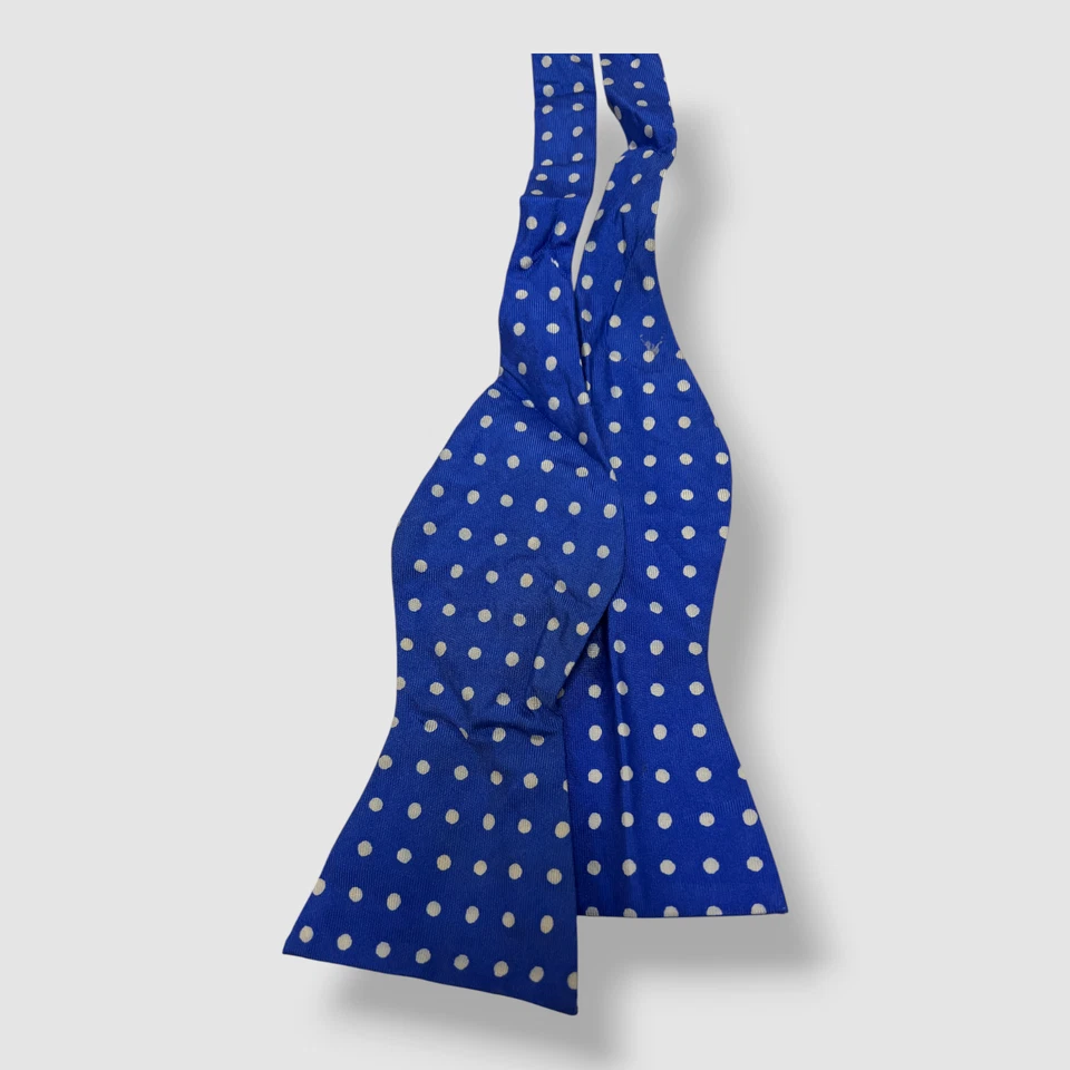 Tommy Hilfiger 男式蓝色圆点可调节丝绸领带 — 第 1/1 张图片