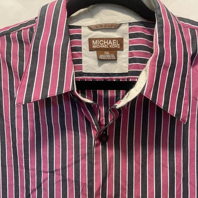 Michael Kors Abotonable Rosa Negro Blanco Rayas XXL Foto 1 de 4