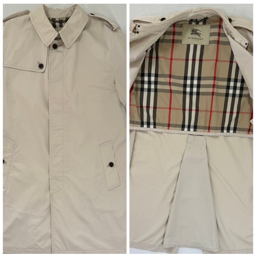 Cappotto BURBERRY Prorsum beige taglia US 48 monopetto soprabito trench impermeabile check