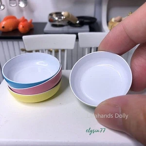 4PC Dollhouse 1:6 Accessories Scale Miniature Alloy Plates Dishes Set Kitchen - Picture 1 of 8