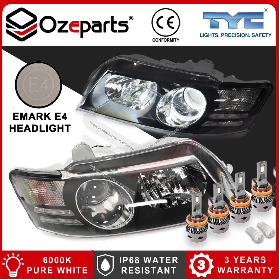 Pair Projector Headlights + Full Set LED Globes For  HSV VZ Clubsport R8 Senator - image 1 of 4