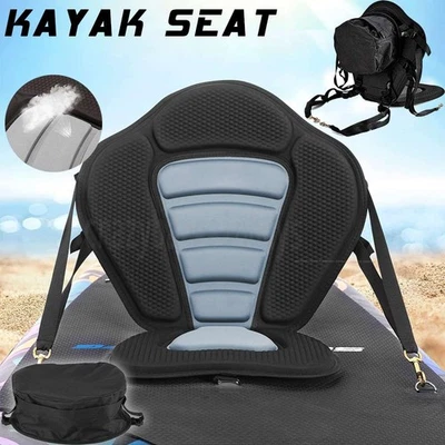 1X Premium Adjustable Padded Kayak Seat Detachable Canoe Backrest w/Snap Hook - image 1 of 4