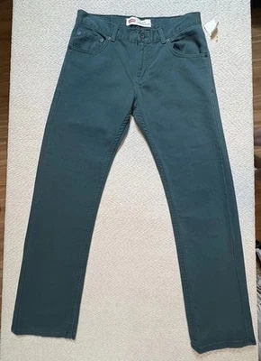 Jeans De Colección Levi Strauss Co 513 Talla 16 R Verde Ajustado Recto 28x28 Actual 30x28.5 Foto 1 de 4