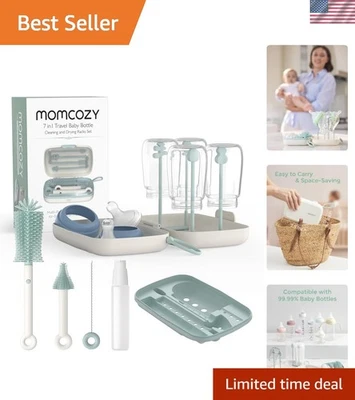 Juego de Cepillos para Biberón - Kit Limpiador de Biberón con Cepillo de Silicona, Cepillo para Pezones,... Foto 1 de 4