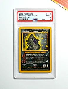 Pokemon PSA 9 Shining Tyranitar #113 Unlimited Neo Destiny 2002 English - Imagen 1 de 2