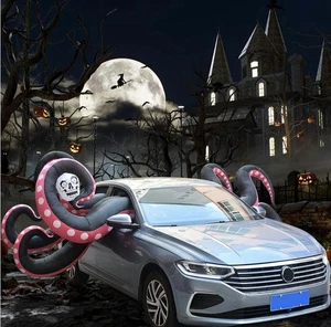 12 FT Halloween 8 Inflatable Octopus Legs Tentacles- Lites -Skull Trunk or Treat - Picture 1 of 10