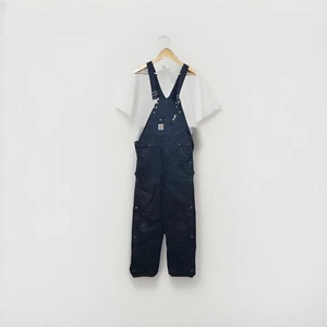 Mono con tirantes Carhartt R41 aislado de lona de pato doble rodilla 34x32 (34x30) - Imagen 1 de 8