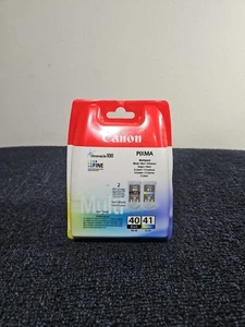 NEW SEALED Canon 40 Black 41 Color Ink Combo Cartridges Pixma PG-40 CL-41 - Picture 1 of 6