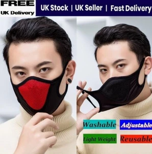 Máscara facial reutilizable lavable máscara transpirable protección facial cubierta de malla protectora - Imagen 1 de 6
