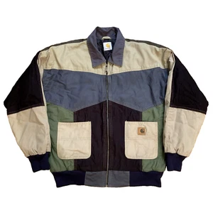 Carhartt Rework Herren Jacke Patchwork Color Block gefüttert Santa Fe Detroit Chore M - Bild 1 von 22