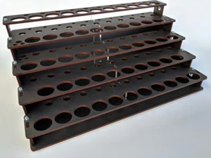 MDF Paint Rack Organizer for Hobby Paints, Many Paint Options Dark Grey Metallic - Picture 1 of 1