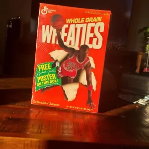 Michael Jordan 1989 WHEATIES Box Sealed Michael Jordan Poster Included - Picture 1 of 5