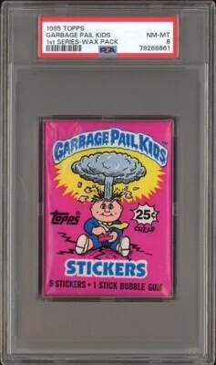 1985 Topps Garbage Pail Kids 1st Series Unopened Sealed Wax Pack PSA NM-MT 8 - Image 1 of 3