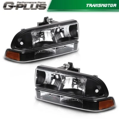 Fit For 1998-2004 Chevy S10 Pickup Blazer Headlights Headlamps Left+Right New - Image 1 of 4