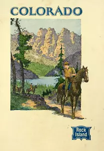 Brochure da viaggio vintage Colorado Springs Pikes Peak Rock Island Railroad 1931 - Foto 1 di 10