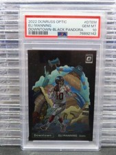 2022 Donruss Optic Eli Manning Downtown SSP Black Pandora Prizm #07/25 PSA 10