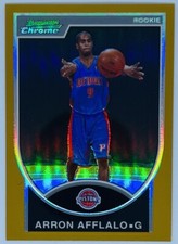 2007-08 Bowman Chrome Gold Refractor Aaron Afflalo RC /99 Rookie Detroit Pistons