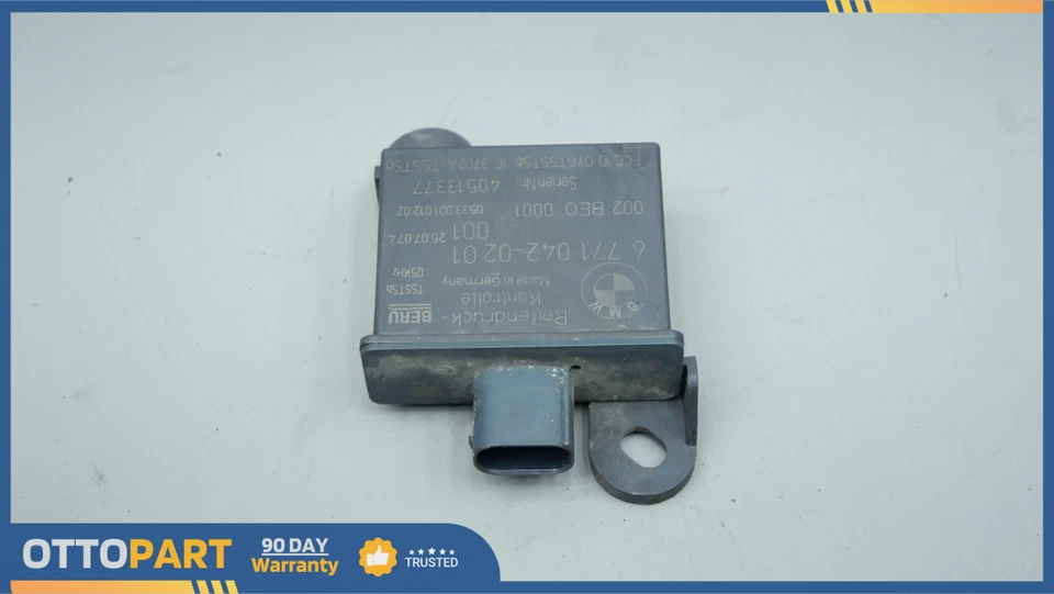 BMW Z4 2003-2008 monitor de presión de neumáticos derecho sensor unidad módulo fabricante original 6771042 Foto 1 de 4