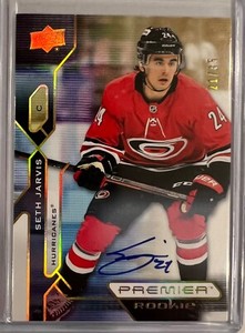 2021-22 Upper Deck Premier GOLD Rookie ON CARD Auto Seth JARVIS /35