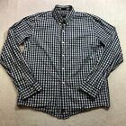 Abercrombie And Fitch Shirt Mens Medium Blue Plaid Muscle Fit L S Button Up 