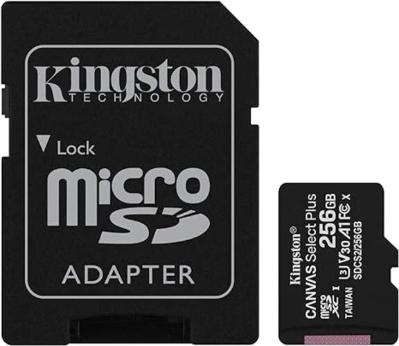 Kingston 256gb Canvas Select Plus Micro SDXC TF Memory Card SD Adapter100mb/s