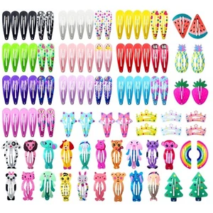 Hair Clips for Girls,100 Pcs No Slip Metal Snap, Barrettes for Kids Teens Women - Picture 1 of 7