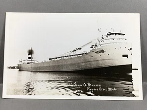 John G Munson Bulk Carrier Schiff Bradley Transport Line ~ Vintage Foto Postkarte - Bild 1 von 4