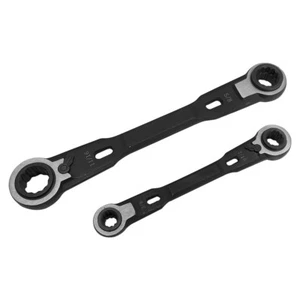 4 in1 Ratcheting Wrench Set SAE Double Box End Reversible Spanners 9"/6" 8 Sizes - Picture 1 of 3