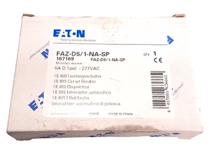 EATON MOELLER FAZ-D5/1-NA-SP CIRCUIT BREAKER DIN MOUNT 1P 5A 277VAC 167169 - Picture 1 of 3