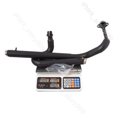 For Yamaha V Star 650 XVS650 XVS400 Exhaust System Header Pipe Black Mufflers - Image 1 of 4