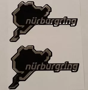 2x Nürburgring Track Logo Gel 3D Aufkleber Außenabzeichen Abzeichen Aufkleber 105 x 60 mm - Bild 1 von 1