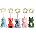  5 Pcs Message Holder Stand Tabletop Menu Animal Sequin Clips Decorate