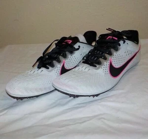 NIKE ZOOM VICTORY 3 TRACK SPIKES SIZE 5 PURE PLATINUM/PINK BLAST 835997-002 - Picture 1 of 8