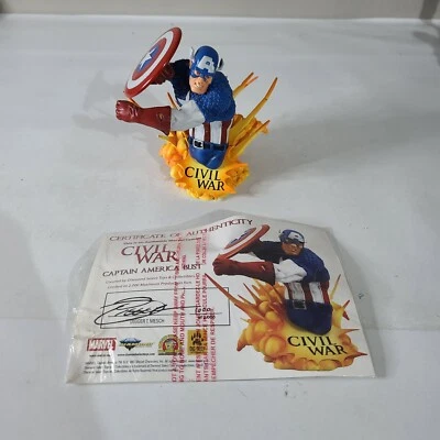 MINI BUSTO DIAMOND SELECT TOYS GUERRA CIVIL CAPITÁN AMÉRICA 0862/2000 Foto 1 de 4