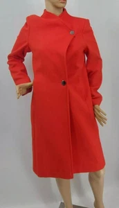 M&S Coat Red Size 8 Smart High Neck Marks And Spencer - Picture 1 of 5