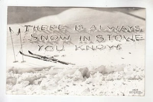 Postal con foto real impresa en nieve siempre hay nieve en Stowe que conoces de colección - Imagen 1 de 1