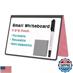 Portable Dry Erase Board,Reusable Whiteboard Notebook, Double-Sided White Boa - Picture 1 of 5