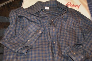 $168 Brooks Brothers Cotton Non Iron Plaid Navy Shirt XL - Picture 1 of 23
