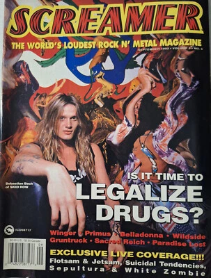 Screamer Magazine (Sep 1993) Winger/Primus/Gene Loves Jezebel/Paradise Lost - Image 1 of 4
