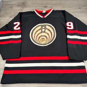 Chicago Blackhawks Bassnector Hockey Jersey 808 Promo FLAWS READ - Picture 1 of 11