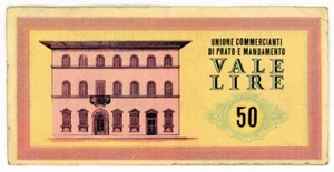 Buono Acquisto Lire 50 Unione Commercianti di Prato Anno 1975 - Imagen 1 de 2