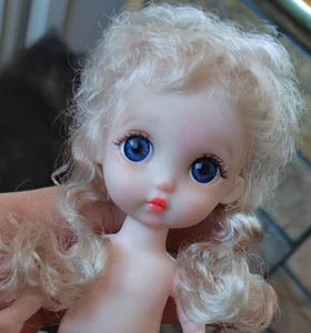 Mode 6 Zoll BJD Puppe nackt bewegliche Gelenke mattes Gesicht blaue Augen blonde Haare Spielzeug neu - Bild 1 von 24
