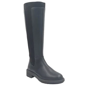 Alfani Women Tamira Knee High Riding Boots Size US 5M Black Smooth Faux Leather - Picture 1 of 5