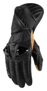 NEW ICON Mens Hypersport Pro Long Leather Gloves Medium #3301-2344