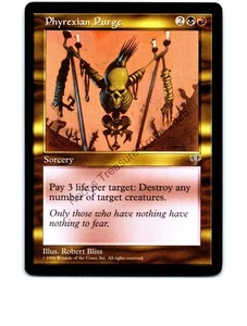 Phyrexian Purge # Raro Mirage MTG NP quasi nuovo o migliore - Foto 1 di 2