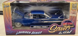 RARE 1/24 Jada Toys Street Low 1960 Blue Chevy Impala Lowrider Series Diecast - Picture 1 of 9